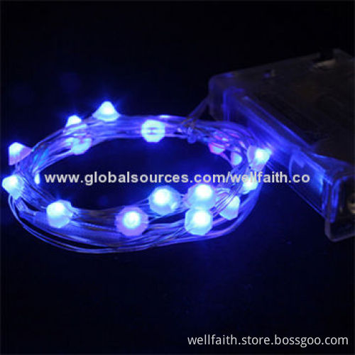 Outdoor String Lights with Diamond Shape and Colorful Flashing